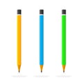 Pencil icons. Vector illustration Royalty Free Stock Photo