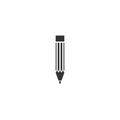 Pencil Illustration icon. Flat Pencil Logo Vector