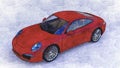 Pencil illustration of a red Porsche 911 Carrera View B2