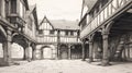 Virtual Reality Walkthroughs: Pencil Illustrations Of A Tudor