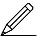 Pencil, Lead Pencil Isolated Line Vector Icon that can be easily modified or edited.