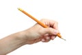 Pencil in the left hand Royalty Free Stock Photo