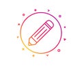 Pencil line icon. Edit sign. Vector Royalty Free Stock Photo