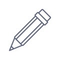 Pencil line icon vector illustration. Vector icon on white background