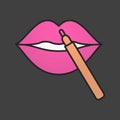 Pencil lipstick color icon