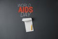 Pencil lying on a notepad World AIDS Day Concept.