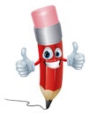 Pencil mascot man Royalty Free Stock Photo