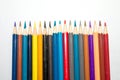 Pencil multicolored put together in a circle. Royalty Free Stock Photo