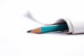 Pencil and the newspaper Royalty Free Stock Photo