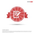 Pencil and Note Icon - Red Ribbon banner