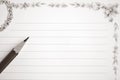 Pencil on notebook with space for text Royalty Free Stock Photo