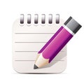 Pencil and notepad icon