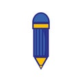 Pencil object with eraser to drawing design