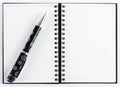 Pencil on open note book Royalty Free Stock Photo