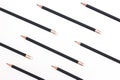 Pencil pattern on white background Royalty Free Stock Photo
