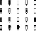 Pencil and Pen Various Icons