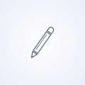 Pencil, pen, vector best gray line icon Royalty Free Stock Photo