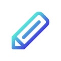 Pencil pixel perfect gradient linear ui icon Royalty Free Stock Photo