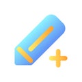 Pencil and plus pixel perfect flat gradient color ui icon