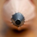 The pencil is positioned vertically emphasizing the sharp point Royalty Free Stock Photo