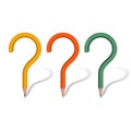 Pencil question mark Royalty Free Stock Photo