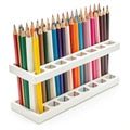 Pencil Rack isolated on white background Royalty Free Stock Photo