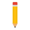 Pencil with red rubber. Education element