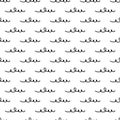Vector Hand drawn doodle line repeat seamless pattern. Pencil scribble sketch pattern . Black lines on white background Royalty Free Stock Photo