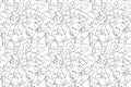 Pencil scribbles print. Seamless messy crayon sketch. Vector illustration Royalty Free Stock Photo