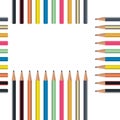 Pencil Seamless Pattern. Vector Royalty Free Stock Photo