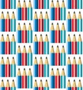 Pencil seamless pattern Vector Drawing on a white background Royalty Free Stock Photo