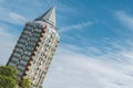 Pencil shape building in Rotterdam, Nederland. The Blaaktoren is a residential tower on the Binnenrotte