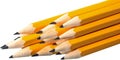 Stack of Sharpened Yellow Pencils - Isolated Royalty Free Stock Photo