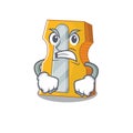 Pencil sharpener cartoon character design having angry face Royalty Free Stock Photo