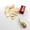 Pencil and sharpener Royalty Free Stock Photo