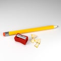 Pencil and sharpener