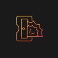 Pencil sharpener gradient vector icon for dark theme Royalty Free Stock Photo