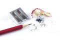 Pencil and sharpener Royalty Free Stock Photo