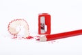 Pencil, sharpener, shaving Royalty Free Stock Photo