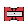 Pencil sharpener vector, Back to school filled design icon