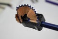 Pencil with Sharpener Royalty Free Stock Photo