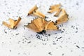 Pencil shavings background Royalty Free Stock Photo