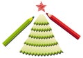 Pencil shavings christmas tree