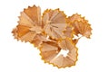 Pencil Shavings Isolated on Royalty Free Stock Photo