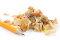 Pencil shavings with pencil