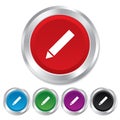 Pencil sign icon. Edit content button.