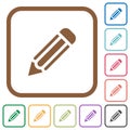 Pencil simple icons