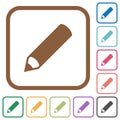 Pencil simple icons