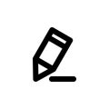 Pencil, simple web or mobile interface vector icon