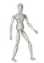 Pencil sketch wooden figure standing Royalty Free Stock Photo